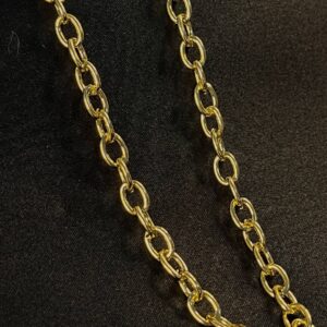 Choker Corrente Com Elos Ovalados Banhado em Ouro 18k
